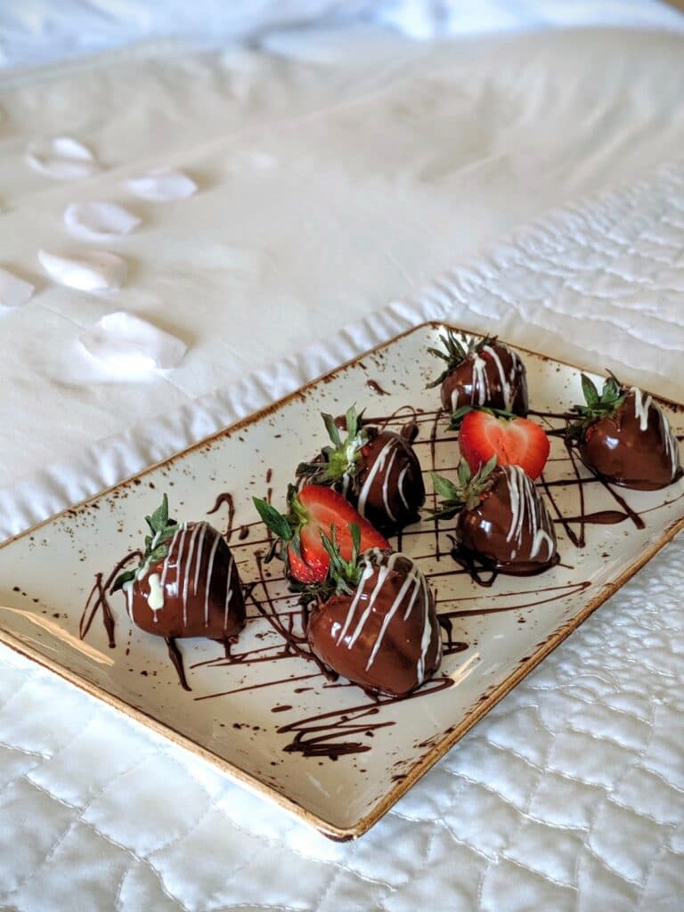chocolate covered strawberries served at Bohemian Hotel Celebration